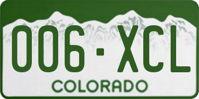 CO license plate 006XCL