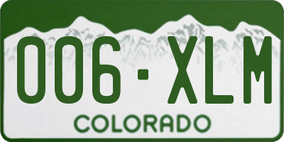 CO license plate 006XLM