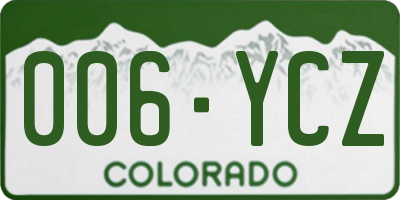 CO license plate 006YCZ
