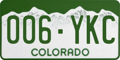 CO license plate 006YKC