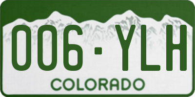 CO license plate 006YLH