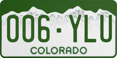 CO license plate 006YLU