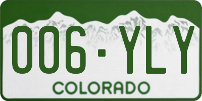 CO license plate 006YLY