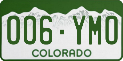 CO license plate 006YMO