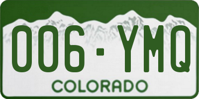CO license plate 006YMQ