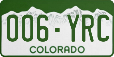 CO license plate 006YRC