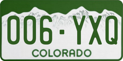 CO license plate 006YXQ