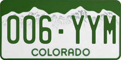 CO license plate 006YYM
