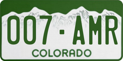 CO license plate 007AMR