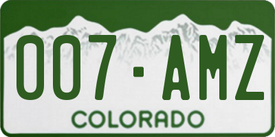 CO license plate 007AMZ