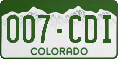 CO license plate 007CDI