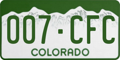 CO license plate 007CFC