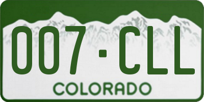 CO license plate 007CLL