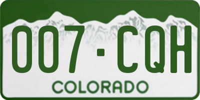 CO license plate 007CQH