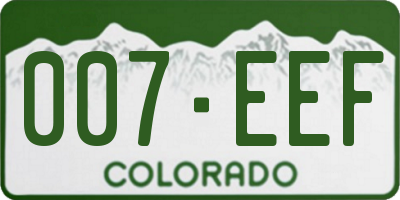 CO license plate 007EEF