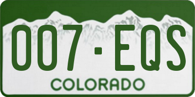 CO license plate 007EQS