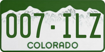 CO license plate 007ILZ