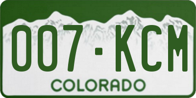 CO license plate 007KCM