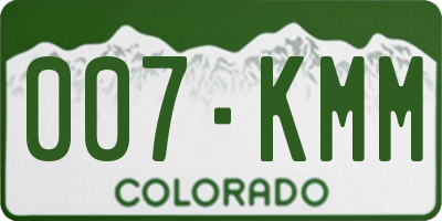 CO license plate 007KMM