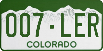 CO license plate 007LER