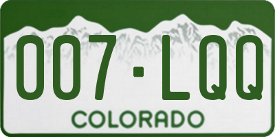 CO license plate 007LQQ