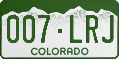 CO license plate 007LRJ