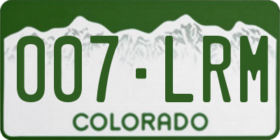 CO license plate 007LRM