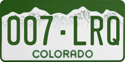 CO license plate 007LRQ