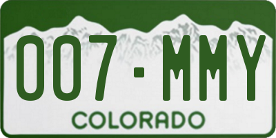 CO license plate 007MMY