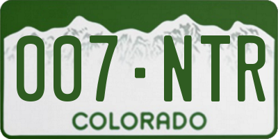 CO license plate 007NTR