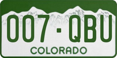 CO license plate 007QBU