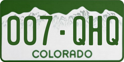 CO license plate 007QHQ