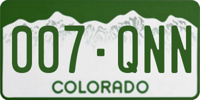 CO license plate 007QNN