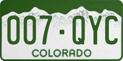 CO license plate 007QYC