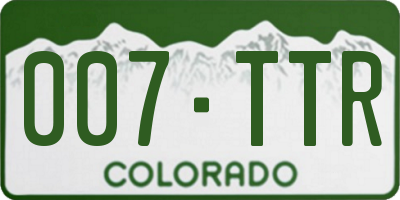 CO license plate 007TTR