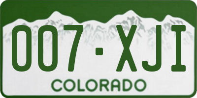 CO license plate 007XJI