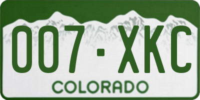 CO license plate 007XKC