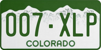 CO license plate 007XLP