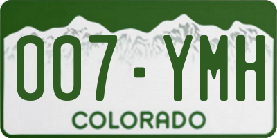 CO license plate 007YMH