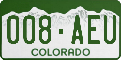 CO license plate 008AEU
