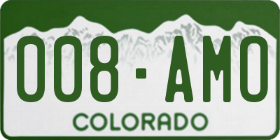 CO license plate 008AMO
