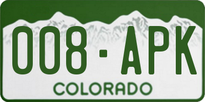 CO license plate 008APK