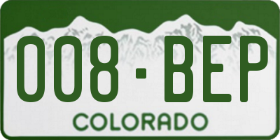 CO license plate 008BEP