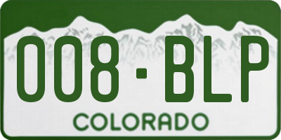 CO license plate 008BLP