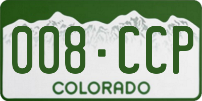 CO license plate 008CCP