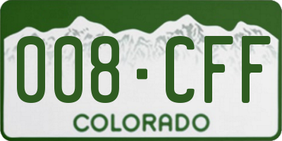 CO license plate 008CFF