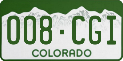 CO license plate 008CGI