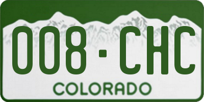 CO license plate 008CHC