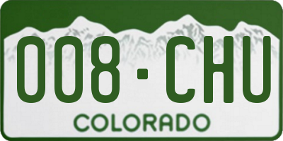 CO license plate 008CHU