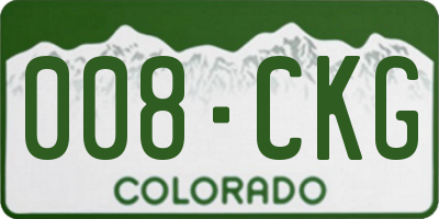 CO license plate 008CKG